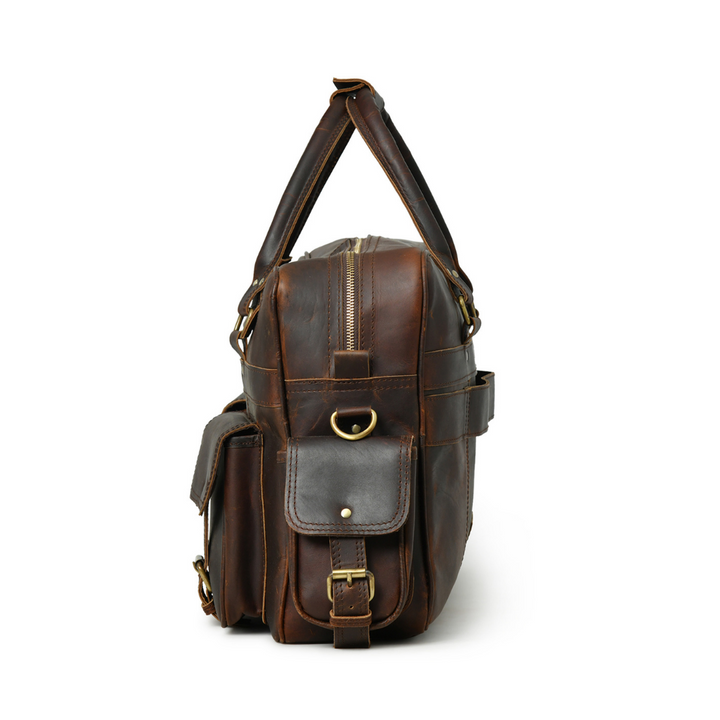Retro Buffalo Leather Business Briefcase - 3