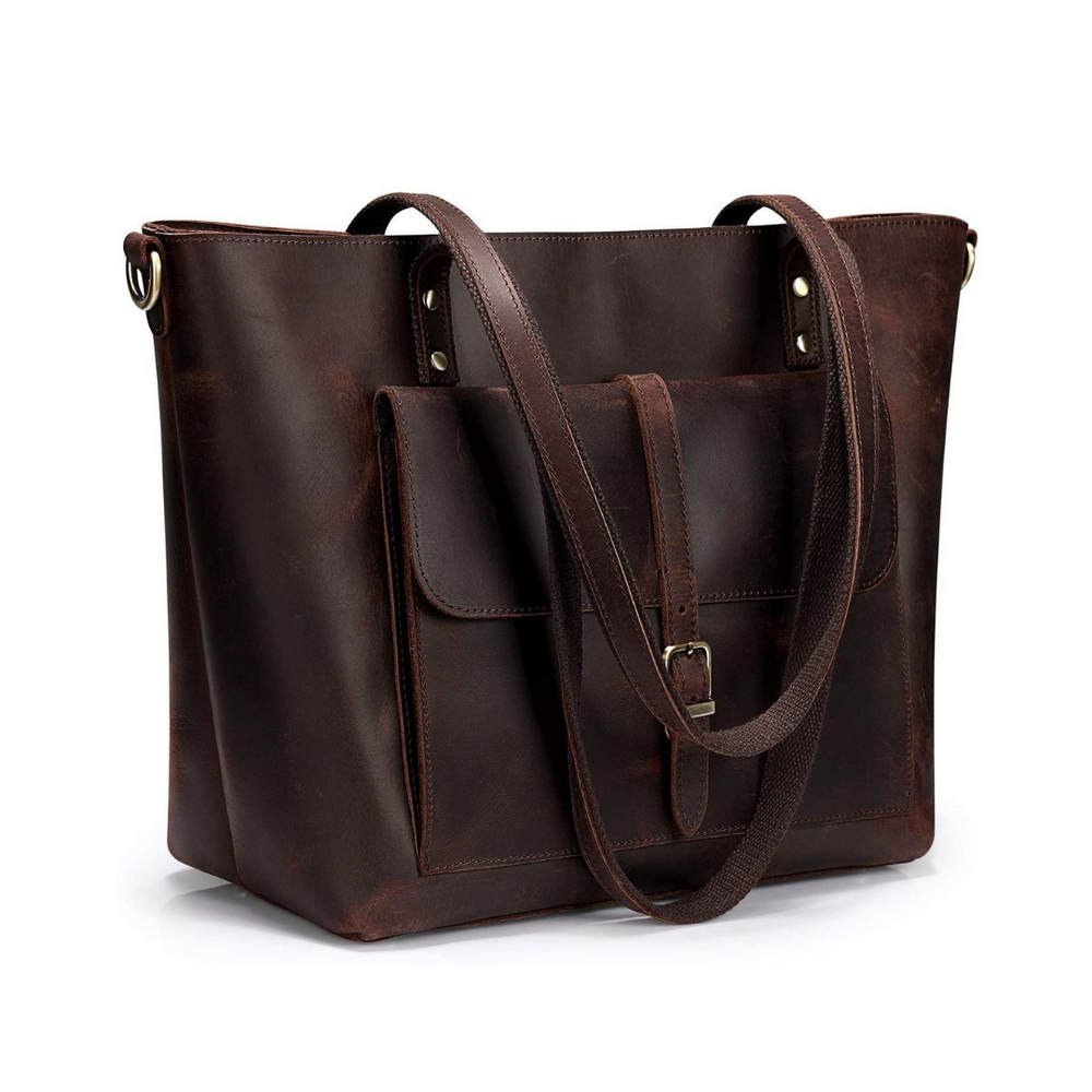 Vintage Genuine Leather Tote Bag