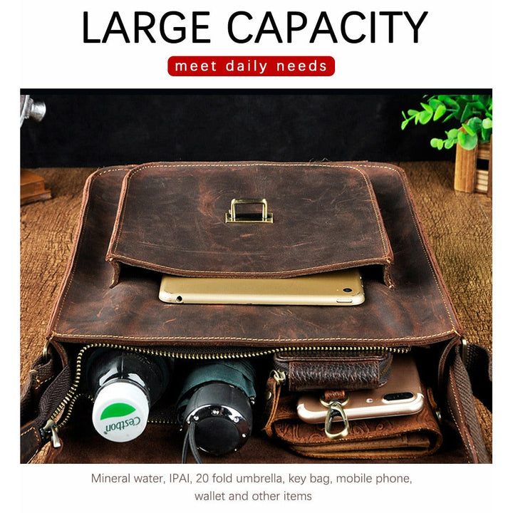 Vintage Buffalo Leather Messenger Bags