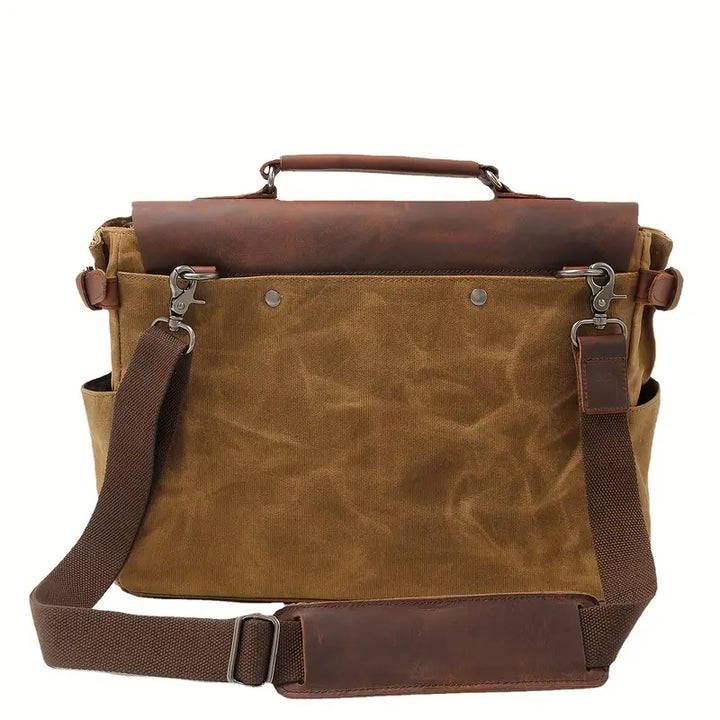 Heritage Voyager Leather & Canvas Messenger