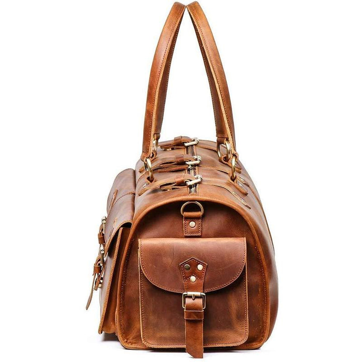 Cool Buffalo Leather Travel Duffle Bag - 2