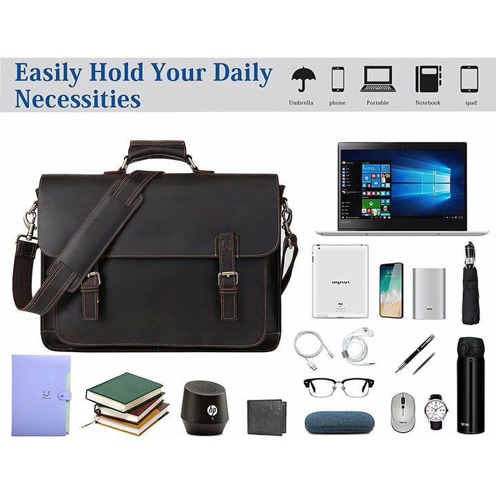 Full Grain Leather Business Messenger Bag