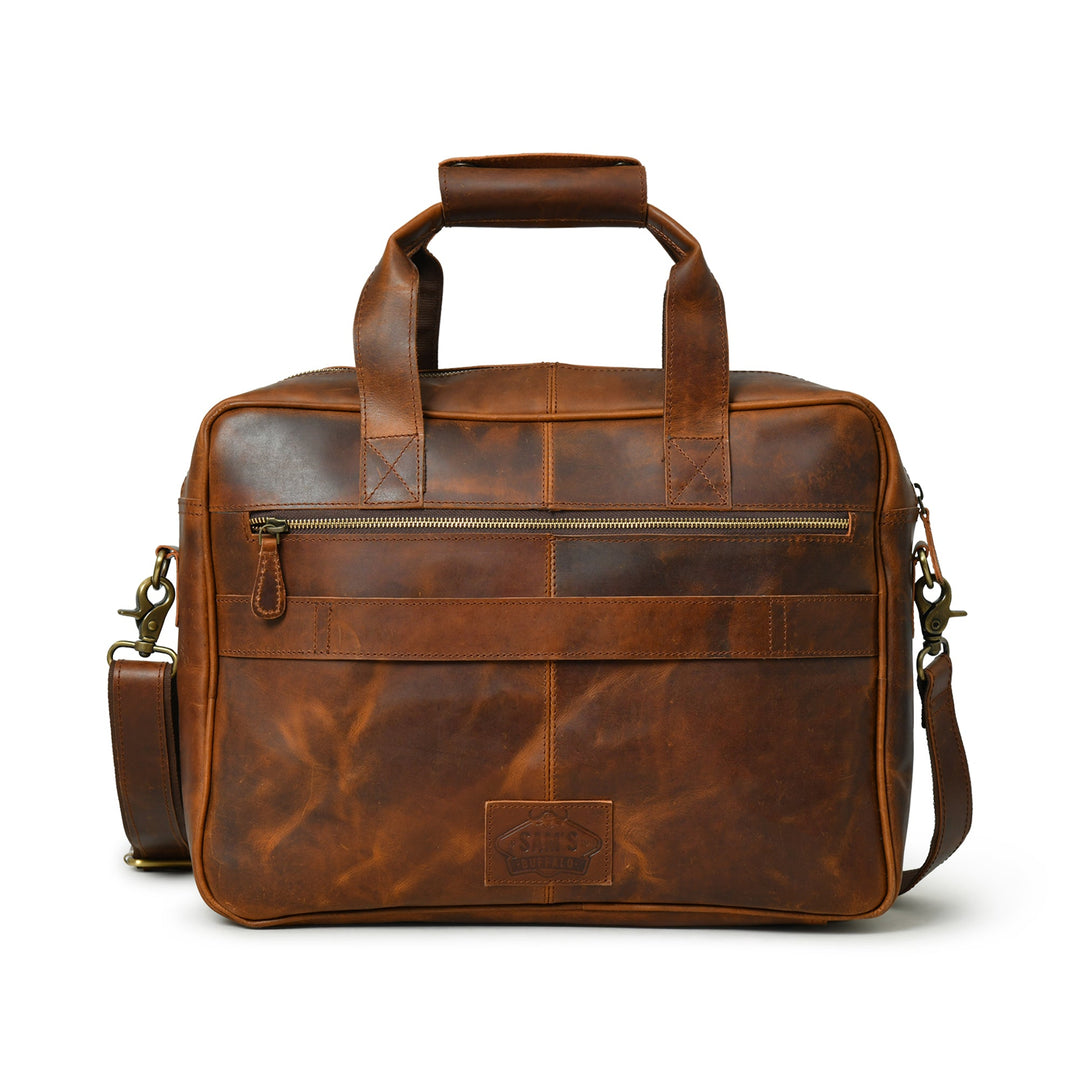 Buffalo Leather Laptop Briefcase - 8