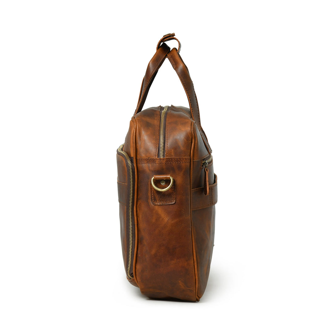Buffalo Leather Laptop Briefcase - 2