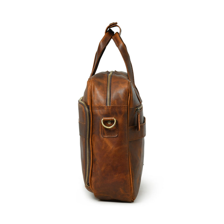 Buffalo Leather Laptop Briefcase - 2