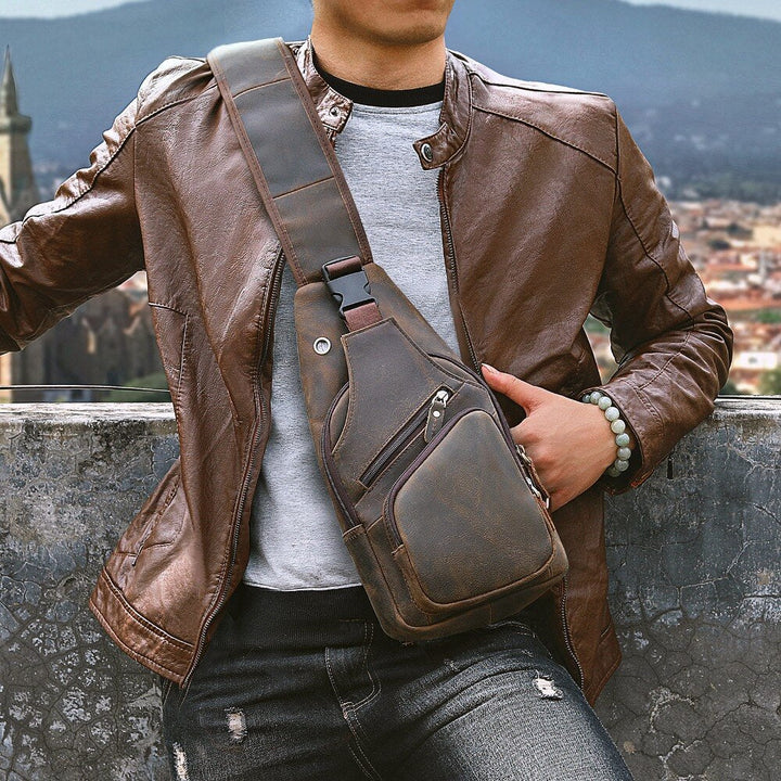 Buffalo Leather Crossbody Sling bag