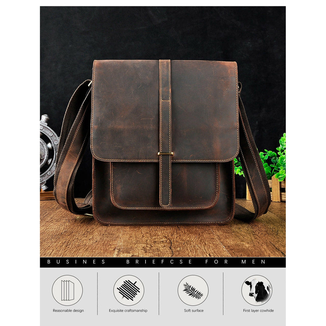Vintage Buffalo Leather Messenger Bags