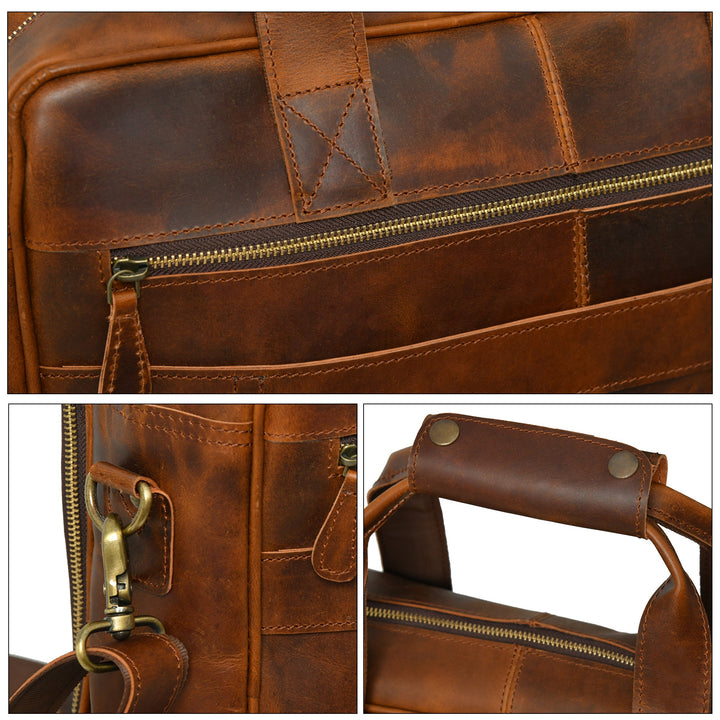 Buffalo Leather Laptop Briefcase - 9
