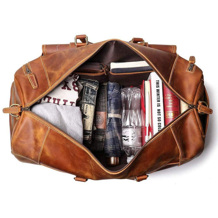 Top Grain Vintage Leather Duffle Bag
