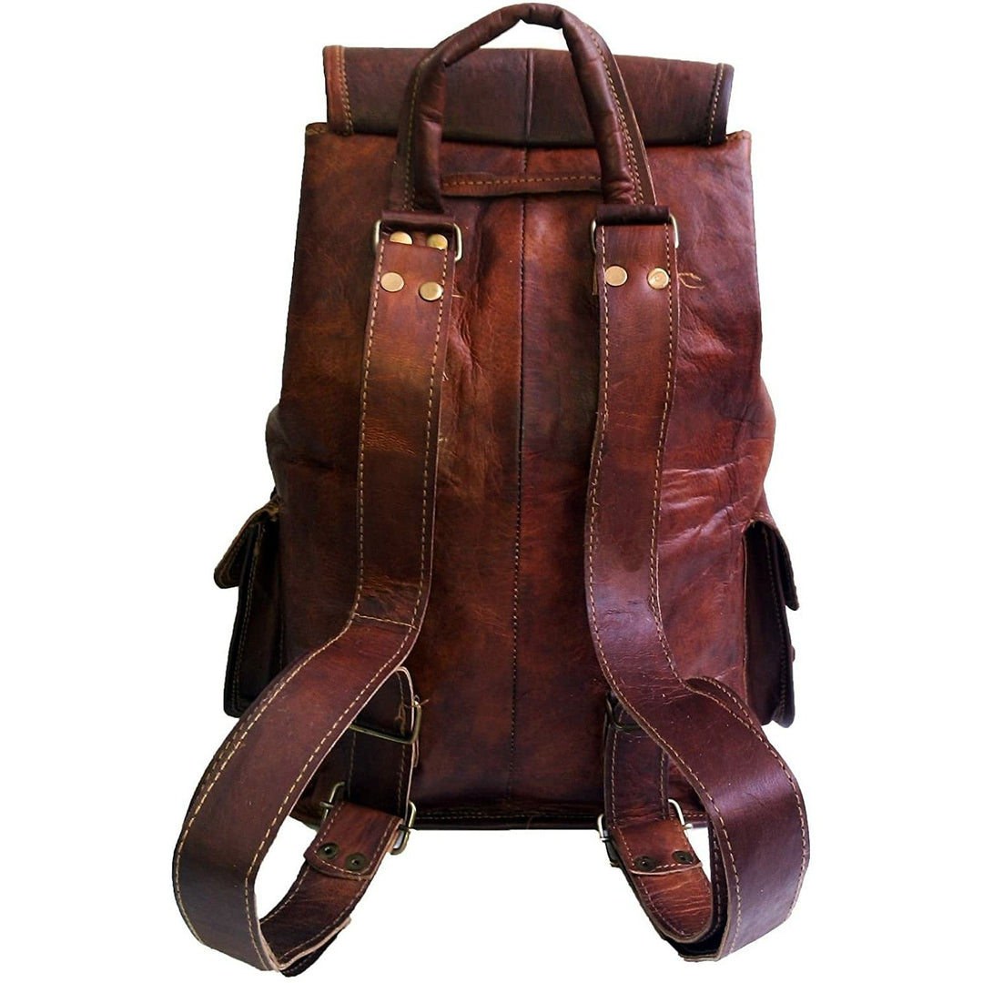 Vintage Leather Laptop  Backpack