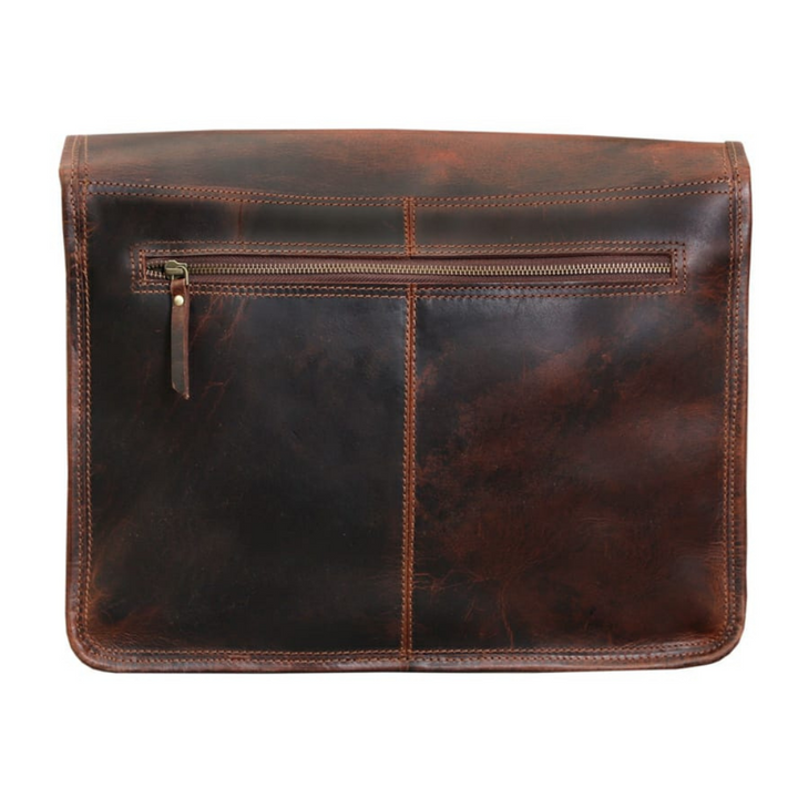 Leather Messenger Briefcase Bag- 6