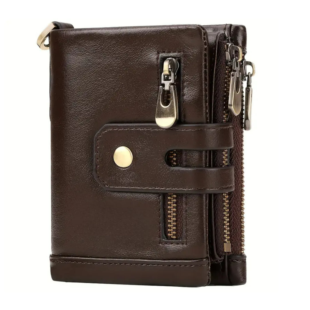 Vintage Cowhide Large Capacity Leather Wallet