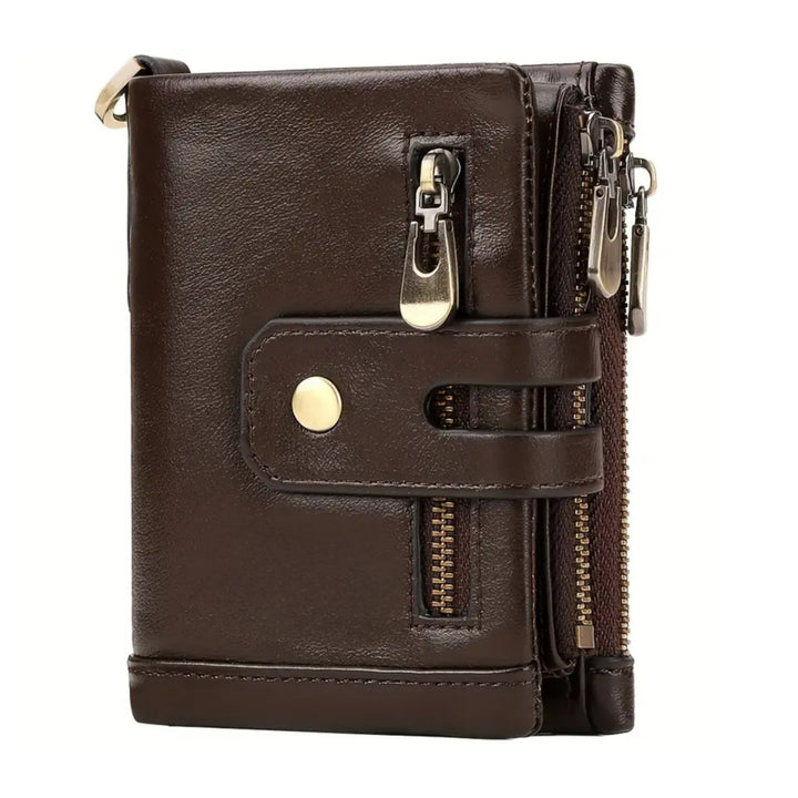 Vintage Cowhide Large Capacity Leather Wallet