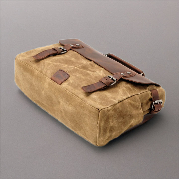 Heritage Voyager Leather & Canvas Messenger