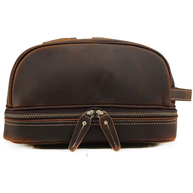 Paseo Leather Cosmetic Toiletry Bag