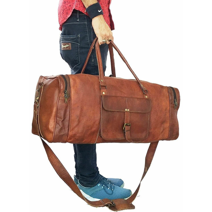 Top Grain Vintage Leather Duffle Bag
