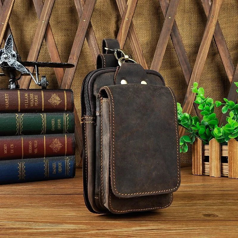 Vintage Buffalo Leather Belt Pouch