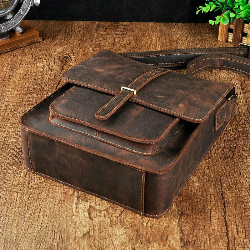 Vintage Buffalo Leather Messenger Bags