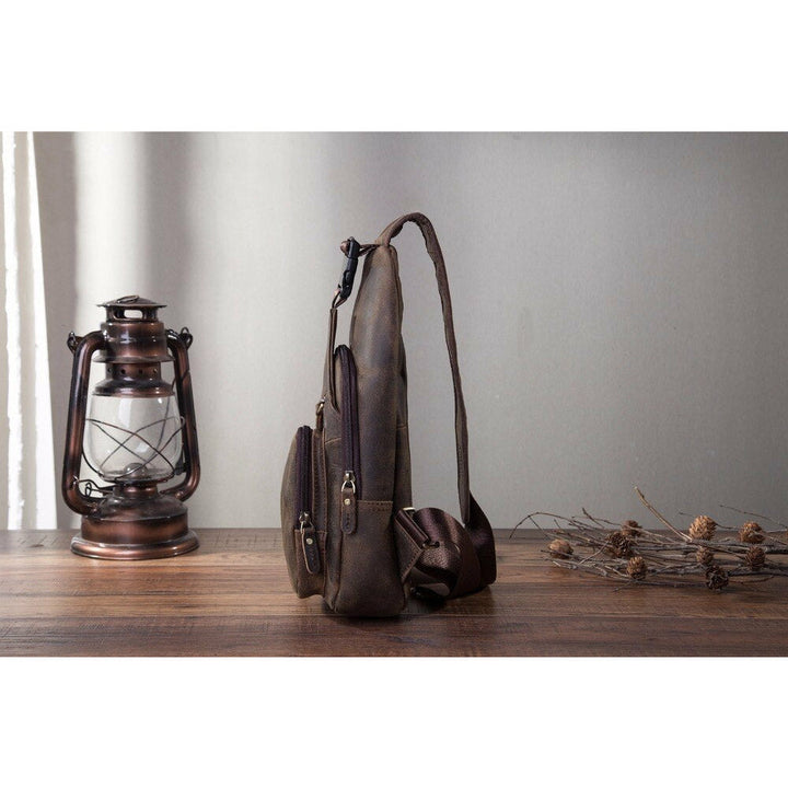 Buffalo Leather Crossbody Sling bag