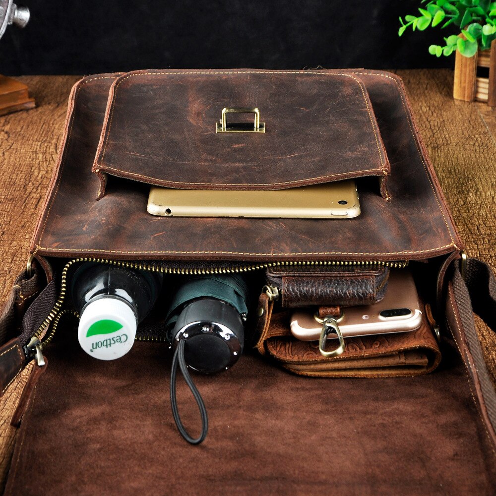Vintage Buffalo Leather Messenger Bags