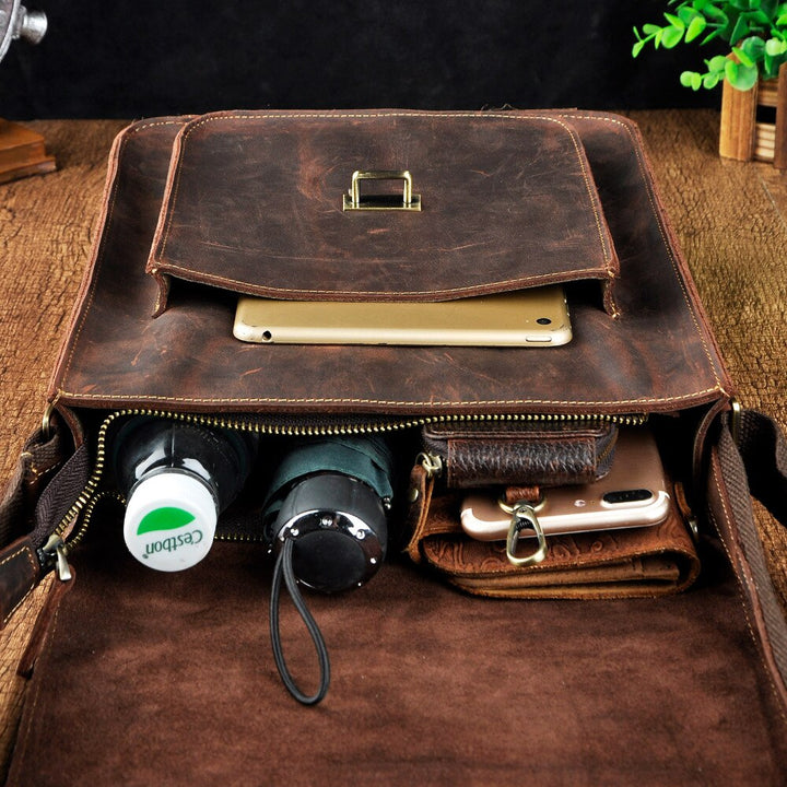 Vintage Buffalo Leather Messenger Bags