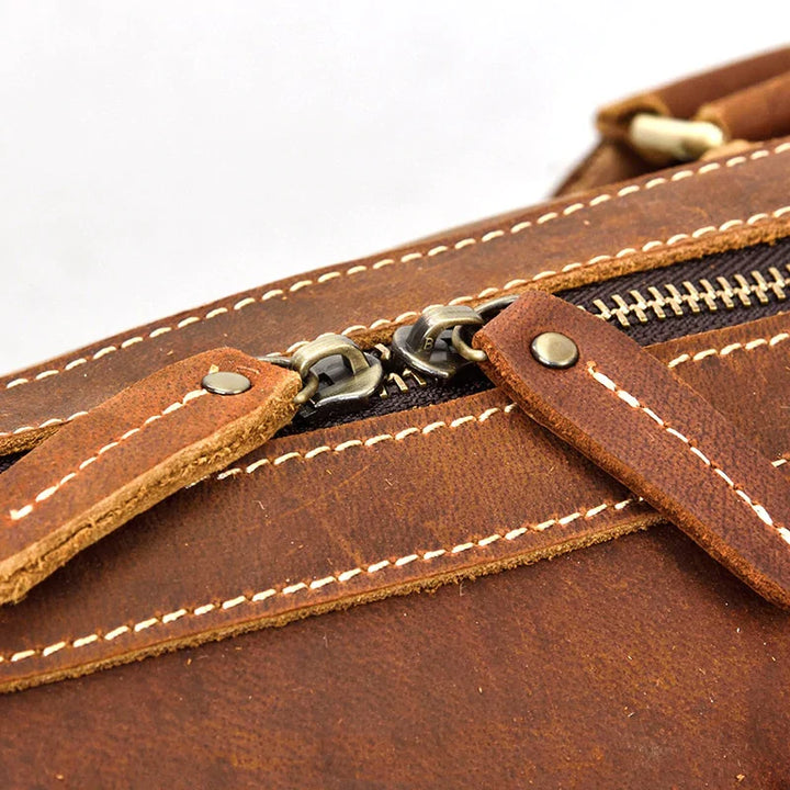 First Layer Cowhide Leather Duffel Bag
