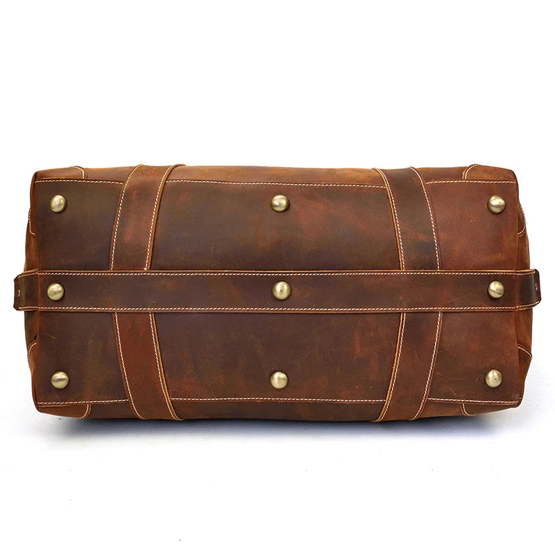 First Layer Cowhide Leather Duffel Bag