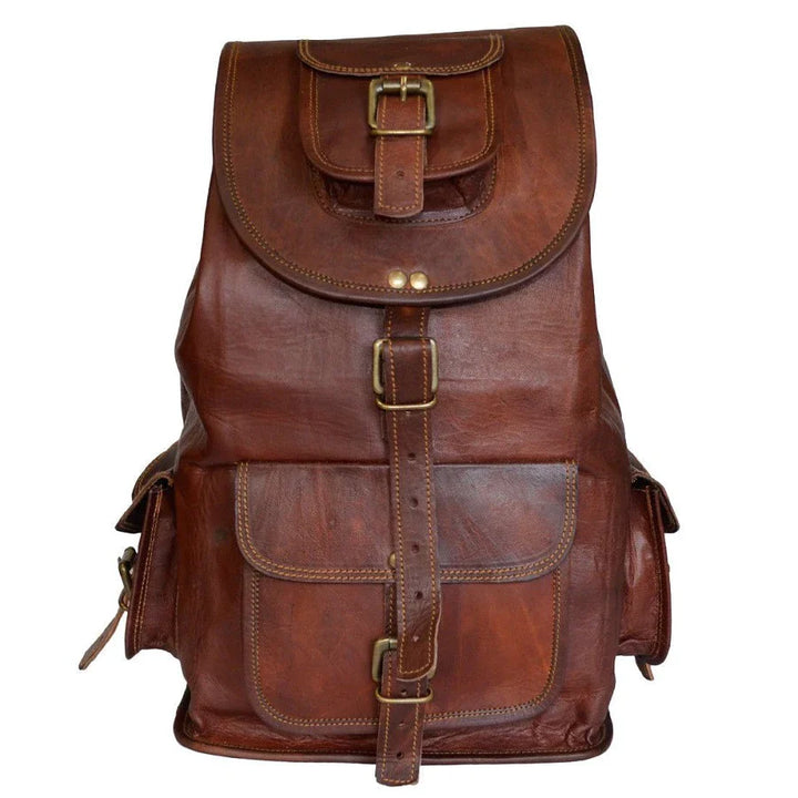 Vintage Leather Laptop  Backpack