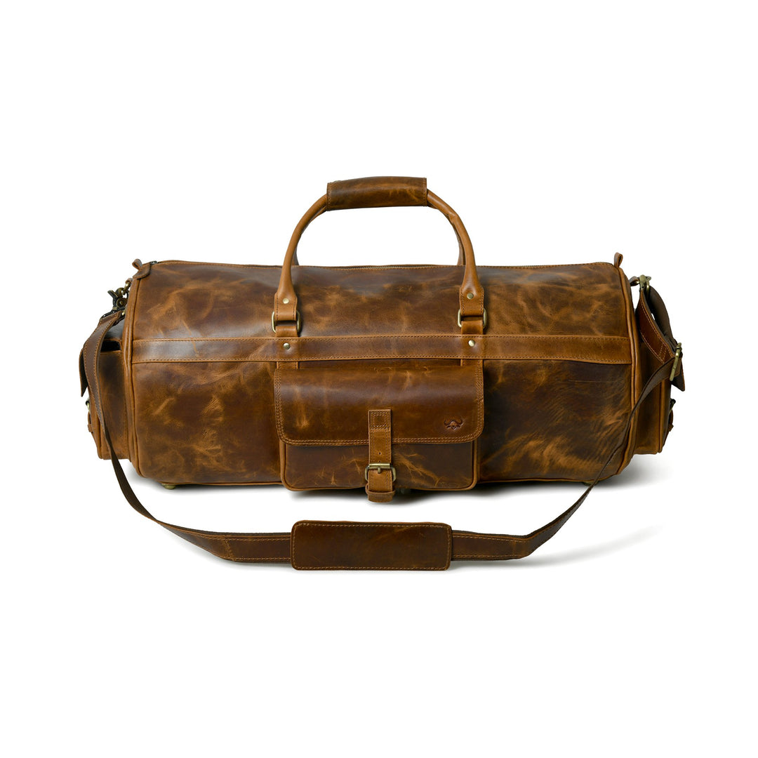 Buffalo Leather Overnight Duffle Bag - 1