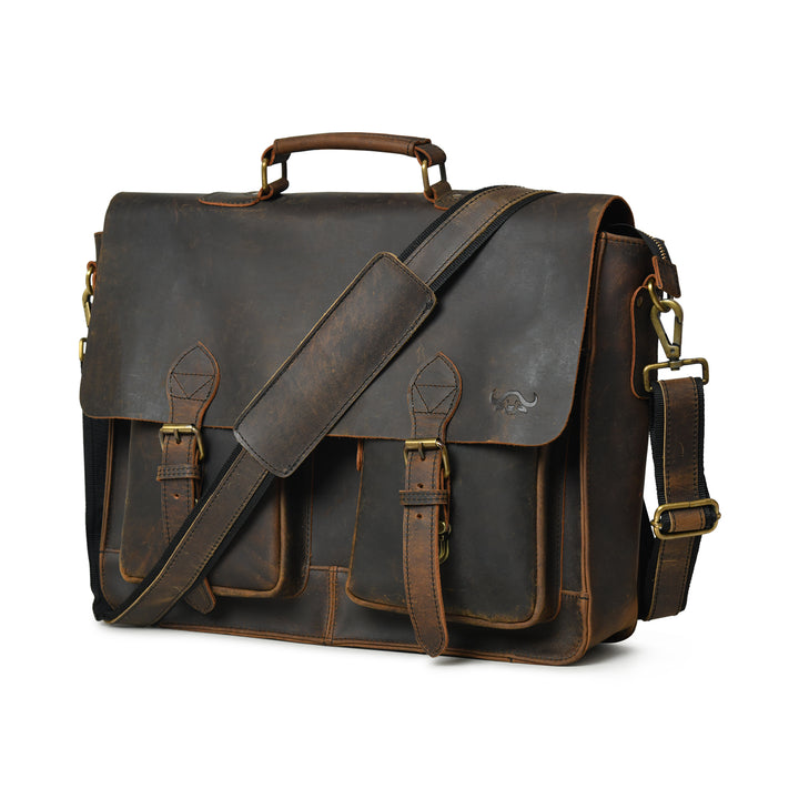 Vintage Buffalo Leather Briefcase