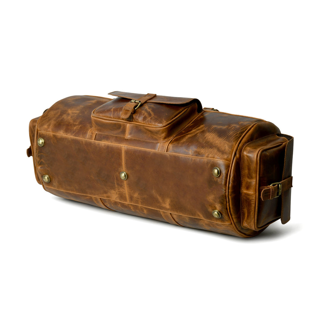 Buffalo Leather Overnight Duffle Bag - 4