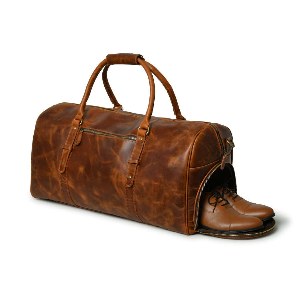 Buy Buffalo Leather Overnight Bag Online in USA at Lowest Prices