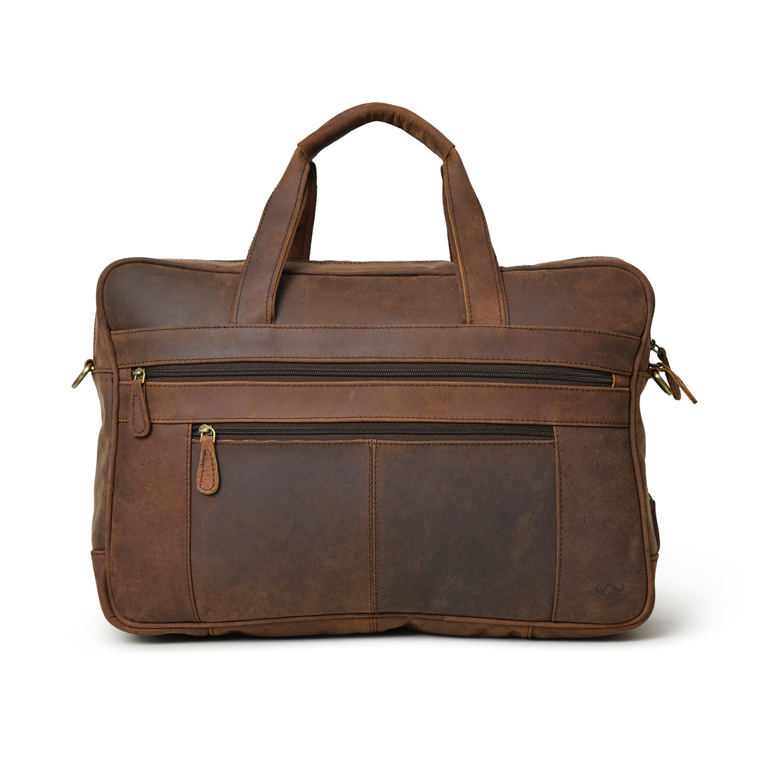 Buffalo Leather Messenger Briefcase Bag - 10