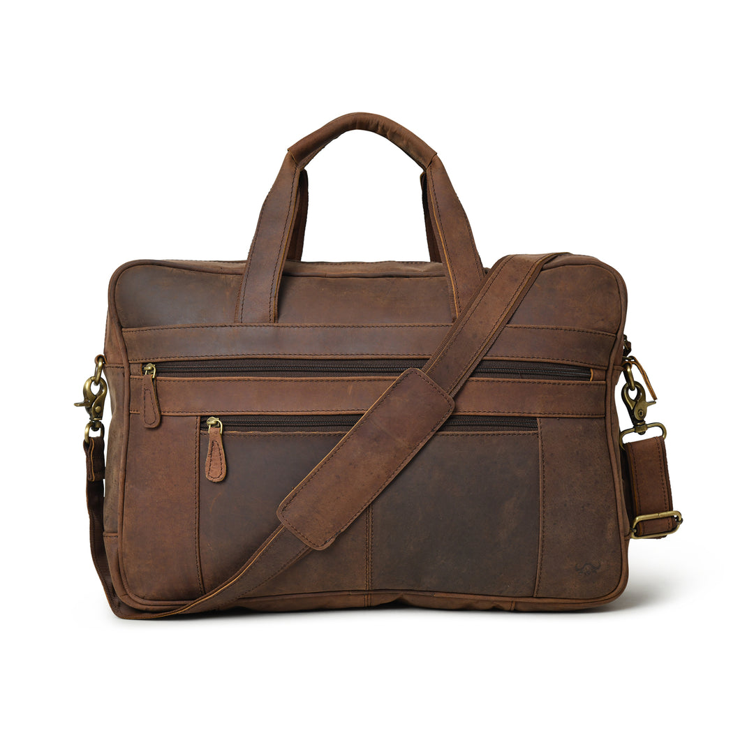 Buffalo Leather Messenger Briefcase Bag - 1