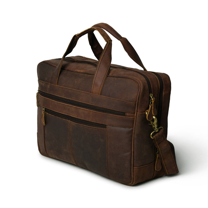 Buffalo Leather Messenger Briefcase Bag - 2