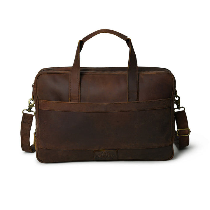 Buffalo Leather Messenger Briefcase Bag - 4