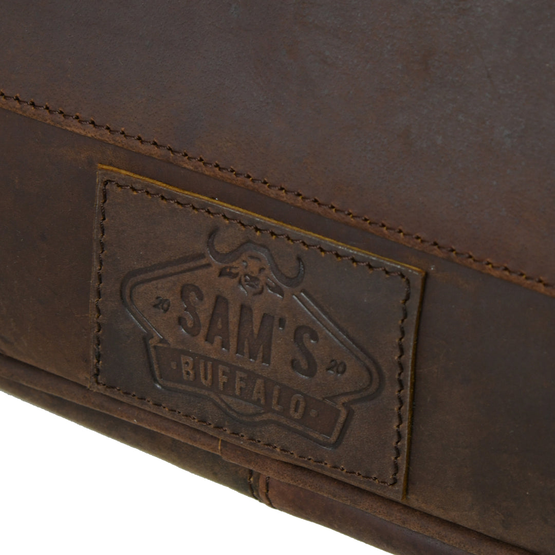 Buffalo Leather Messenger Briefcase Bag - 8