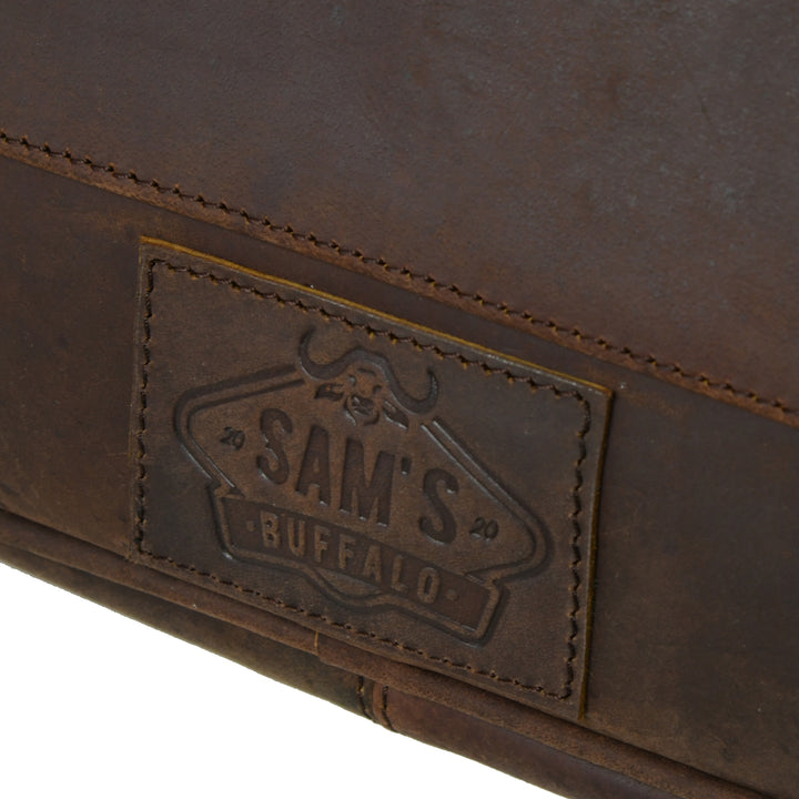Buffalo Leather Messenger Briefcase Bag - 8