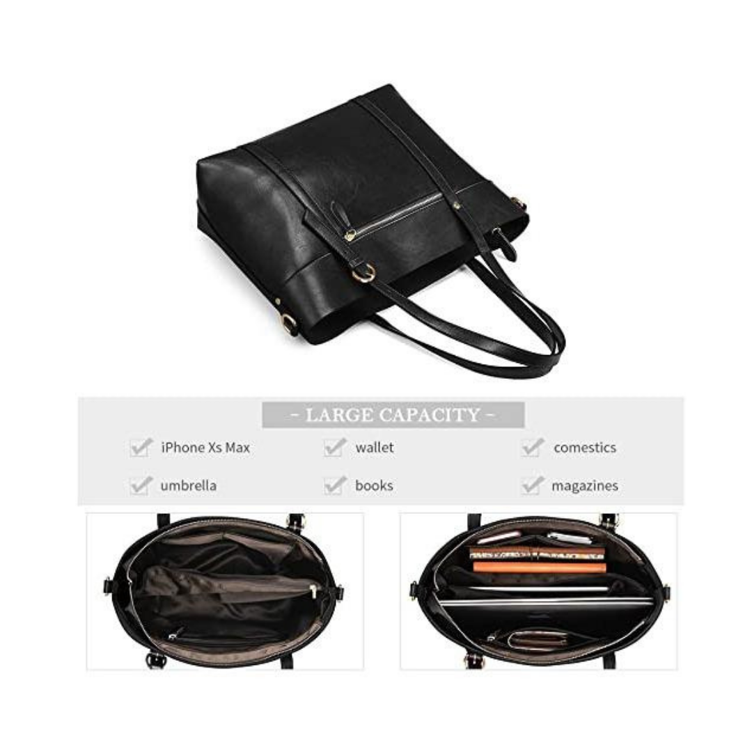 Leather Shoulder Purse Tote Hobo Bag - 3