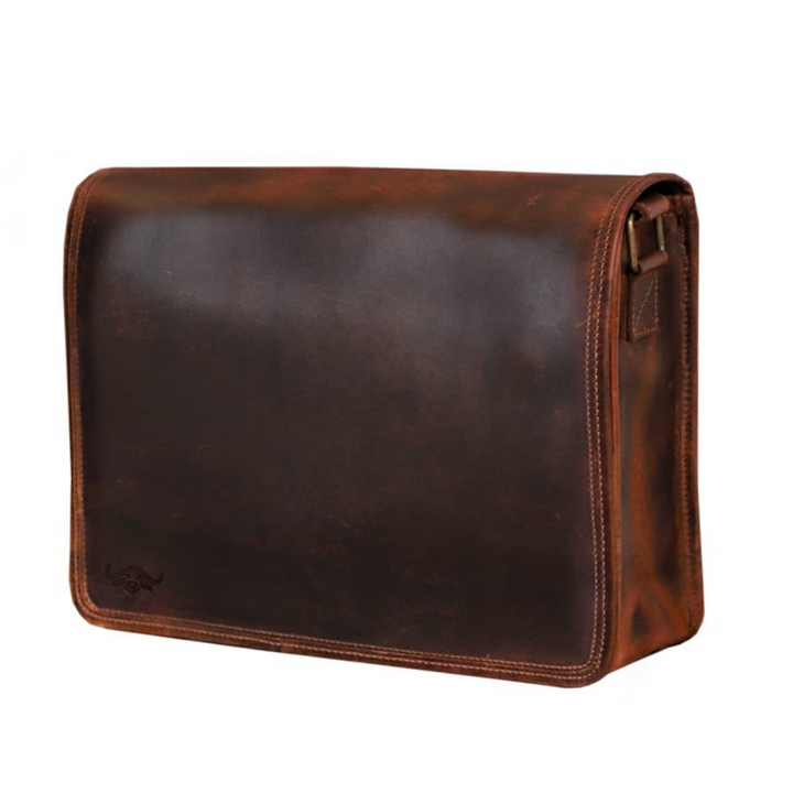 Leather Messenger Briefcase Bag- 2