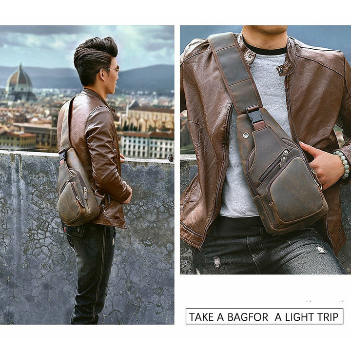 Buffalo Leather Crossbody Sling bag
