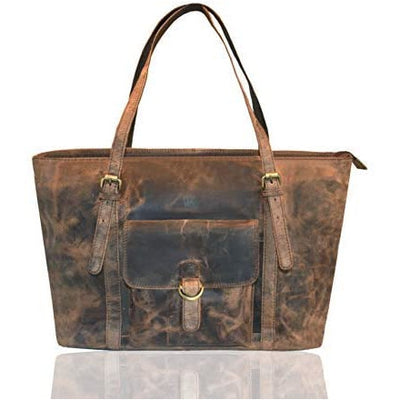 Rugged Buffalo Leather Tote Bag for Women