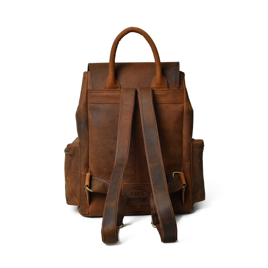 Vintage Buffalo Leather Backpack - 2