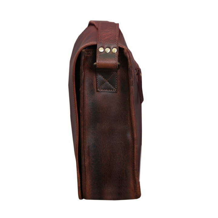 Leather Messenger Briefcase Bag- 4