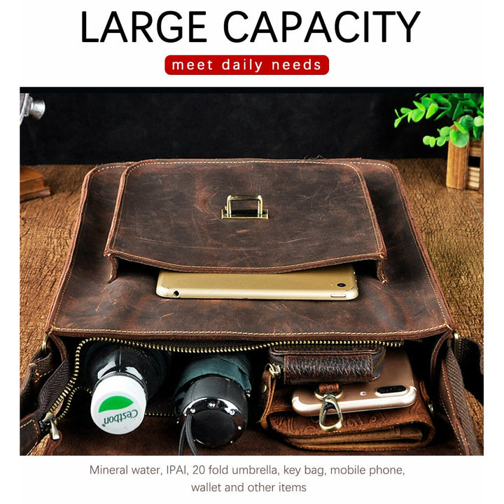 Vintage Buffalo Leather Messenger Bags