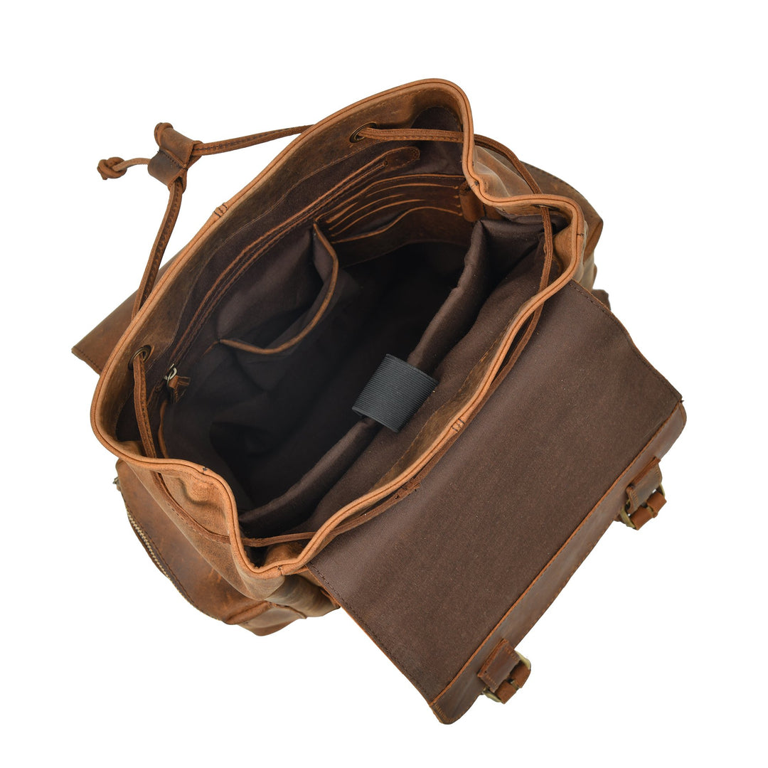 Vintage Buffalo Leather Backpack - 3