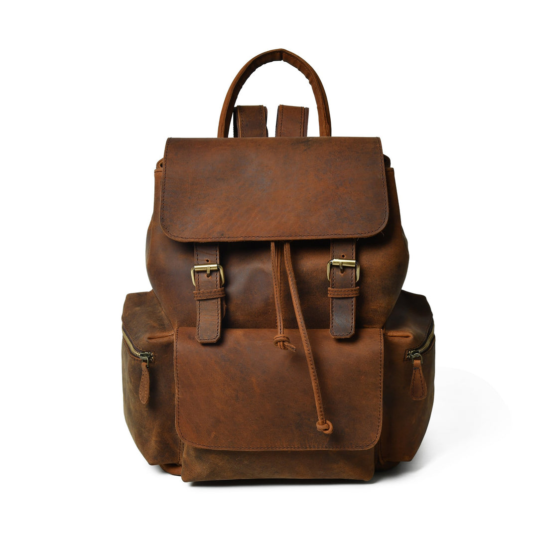 Vintage Buffalo Leather Backpack - 1