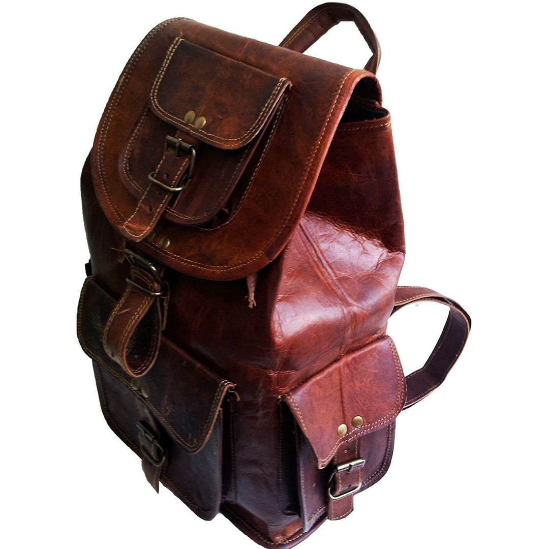 Vintage Leather Laptop  Backpack