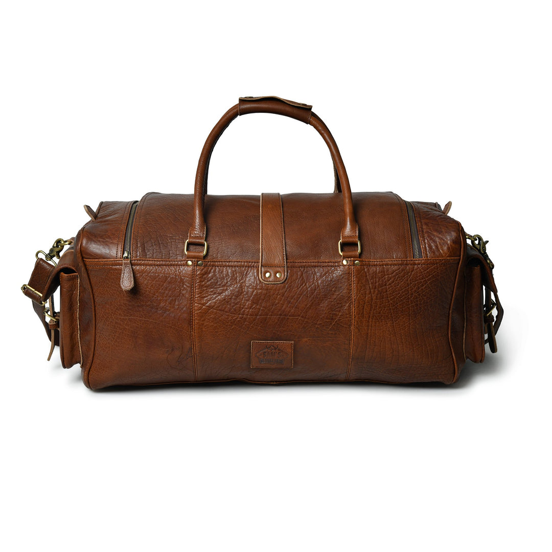 Cool Soft Buffalo Leather Duffel Bag - Nebulous Saddle - 1