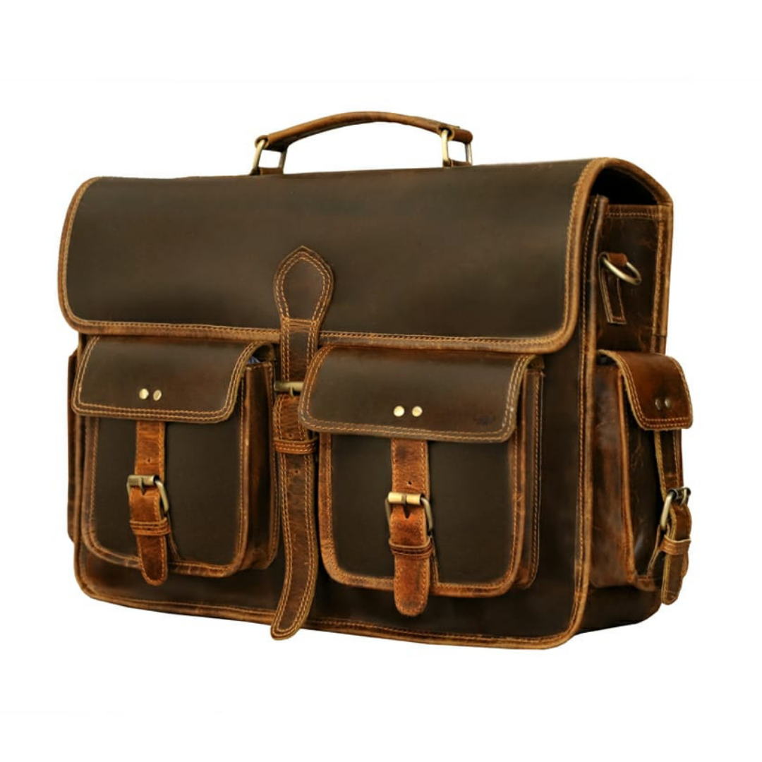 Buy Vintage Buffalo Leather Briefcase Bag Online in USA at Lowest ...